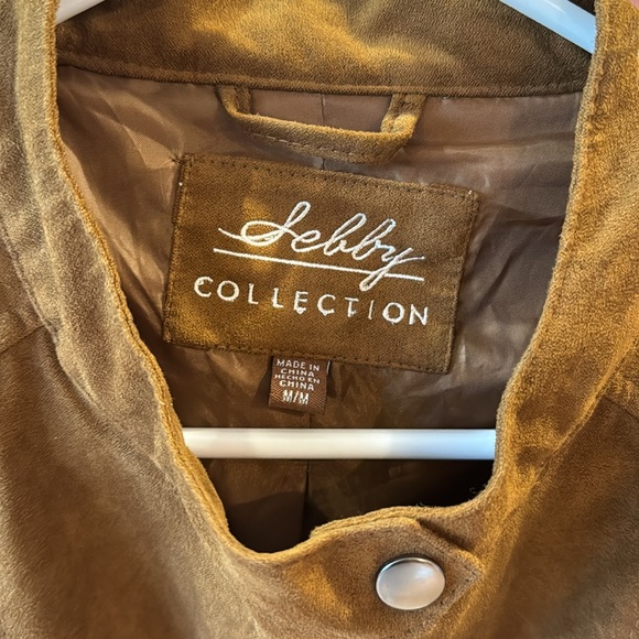 Sebby Collection Faux Suede Jacket in Brown - Picture 5 of 10